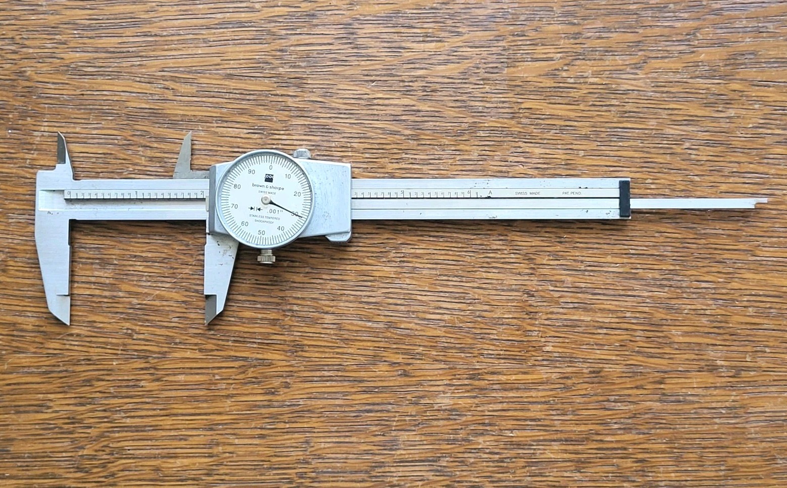 Vintage Brown & Sharpe Swiss Made Dial Caliper .001" Machinist Tool USA   