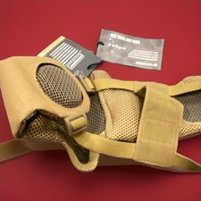 OneTigris Tan Tactical Airsoft Half Face Mesh Mask with Ear Protection