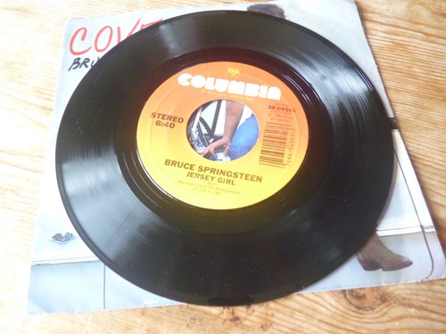Bruce Springsteen USA 7" Cover Me plays EX Jersey Girl picture sleeve with split - Picture 4 of 5