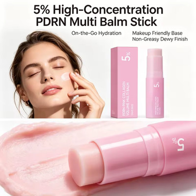 Korean Beauty Balm Stick Pink Collagen Multi Balm Hydrating Face Moisturizer