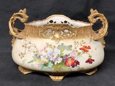 GOOD ANTIQUE AUSTRIA VIENNA ERNST WAHLISS HAND PAINTED FLORAL CENTREPIECE BOWL