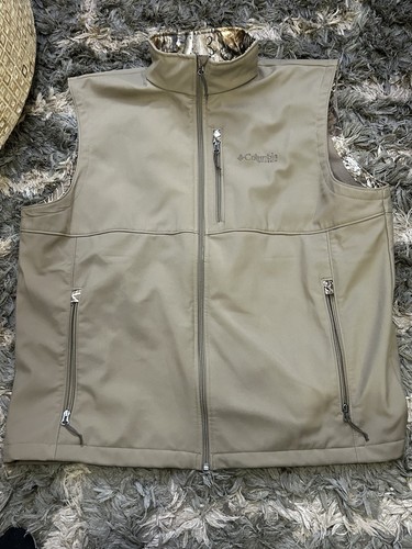 Herren XXL Columbia PHG Ascender Realtree Softshell Weste Camo Braun Jagdausrüstung