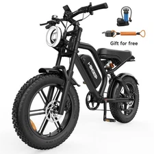 Hikeep 20" Electric Bike Fat Tire 1500W Peak Bicycle 48V 15Ah ebike Adults 28mph