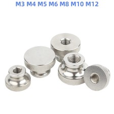 304Stainless Steel Knurled Thumb Nuts With Collar M3 M4 M5 M6 M8 M10 M12