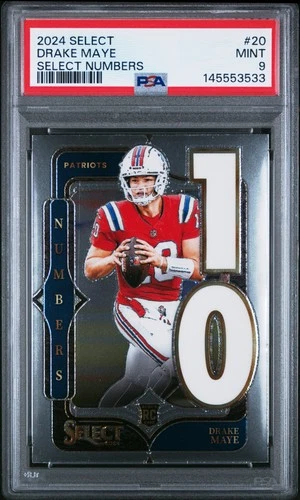 2024 PANINI SELECT SELECT NUMBERS #20 DRAKE MAYE ROOKIE RC PSA 9