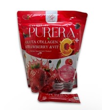 Purera Gluta Collagen Strawberry Vit C Skin, Glutathione Collagen