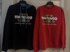 Universal Studios Hollywood Super Nintendo World Black  Blue Hoodie Unisex M