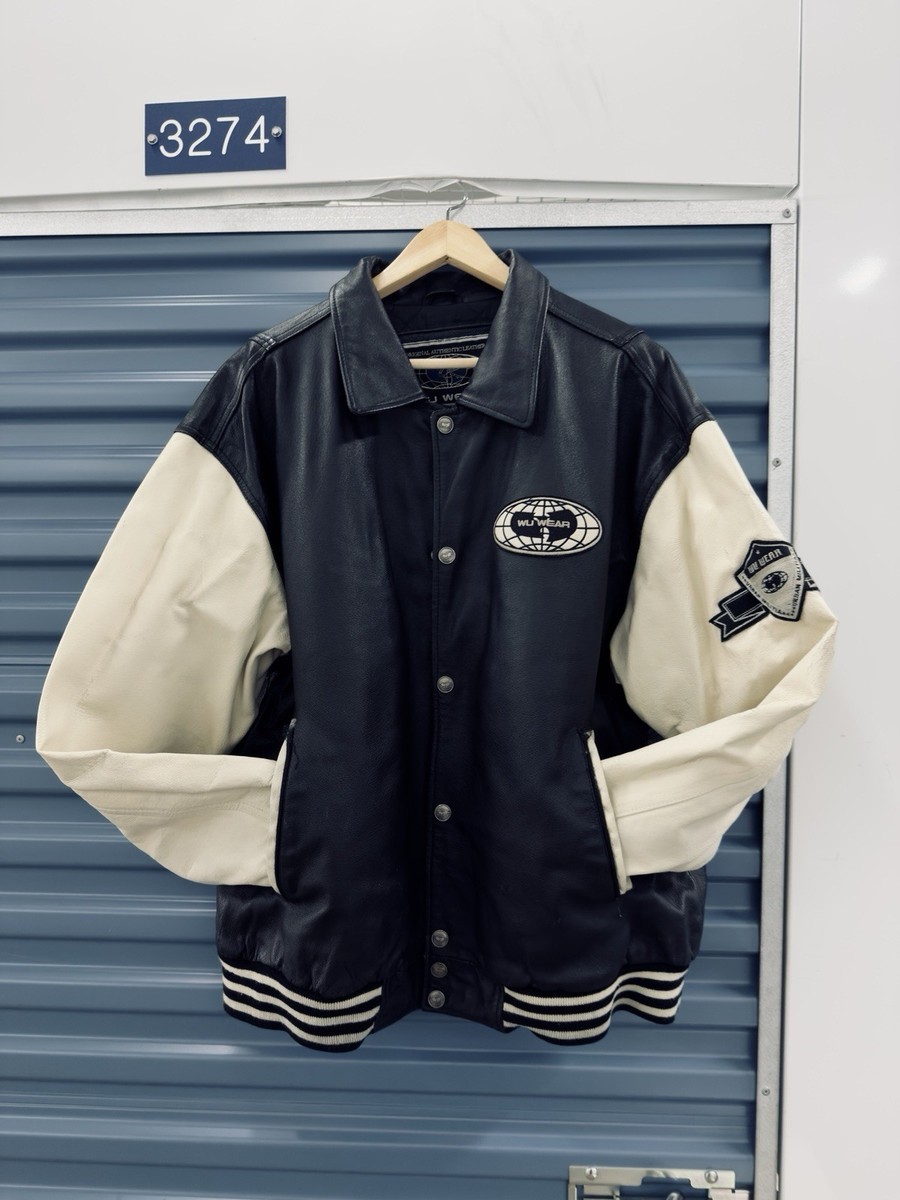 Vintage 1996 Wu Tang Clan - Wu Wear Leather Bomber Jacket Size XL