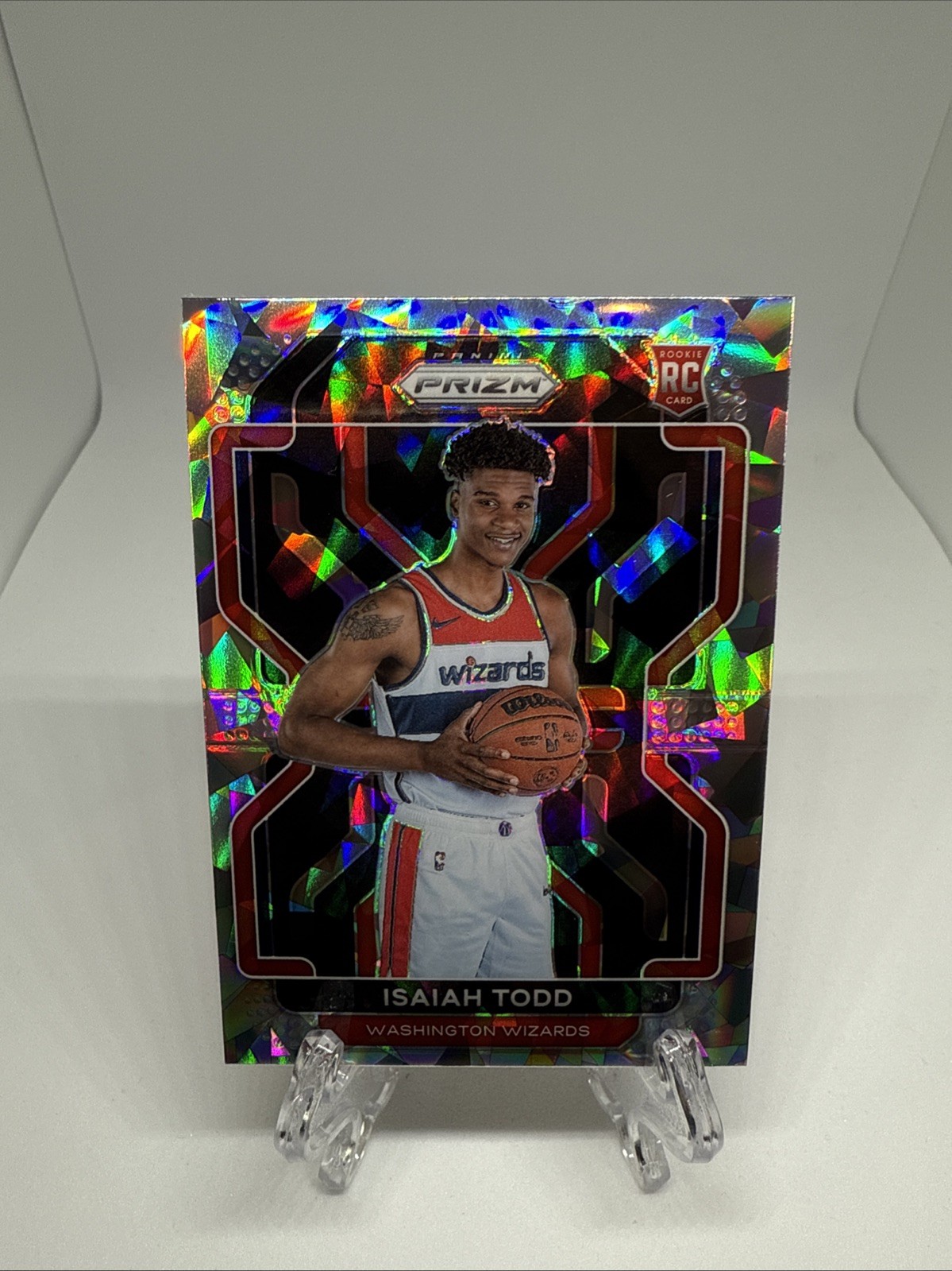 2021-22 Panini Prizm Isaiah Todd Ice Prizm Rookie #299 Washington Wizards RC