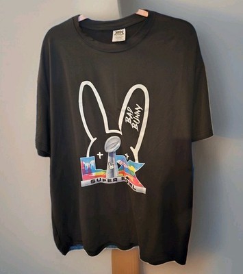 Bad Bunny X Super Bowl collab logo T-shirt made of 100% cotton Size 3XL