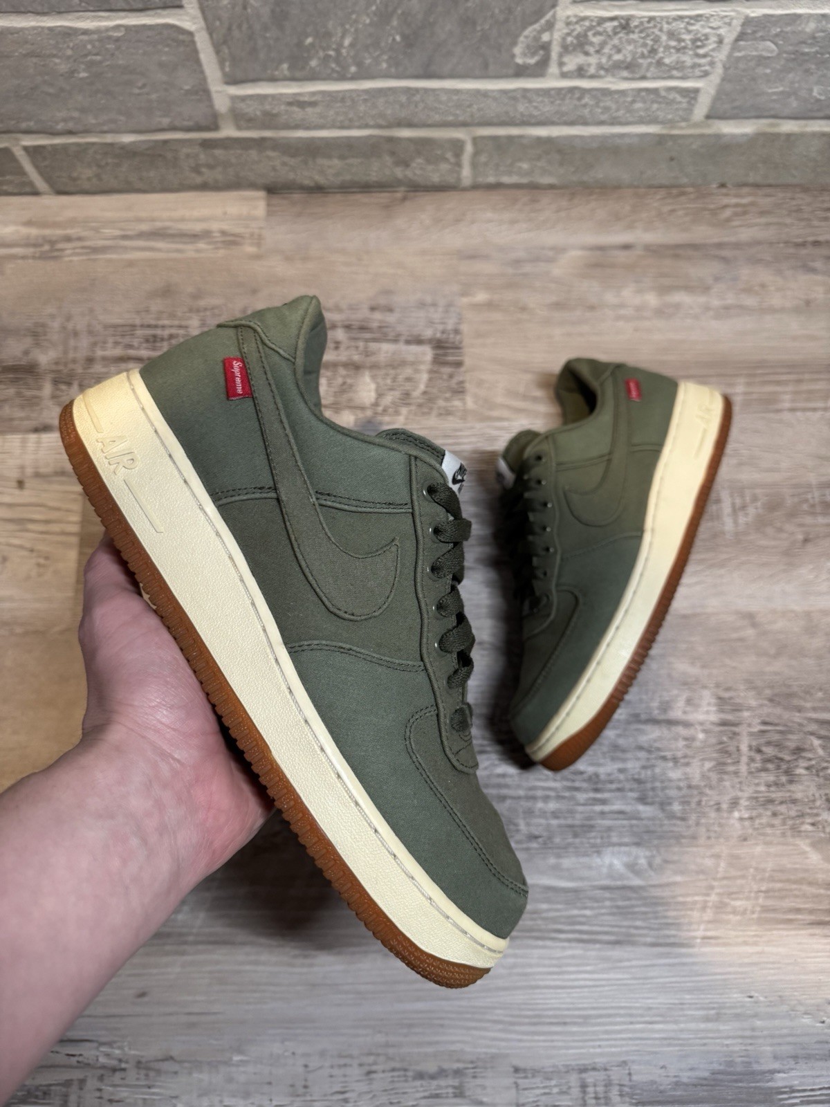 Talla 9 - Supreme x Nike Air Force 1 Low Olive (2012)
