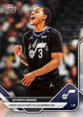 2025-26 Topps Now NBA #135 Keyonte George Utah Jazz - QTY