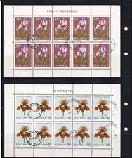 SA02 Poland 1964 Garden Flowers block