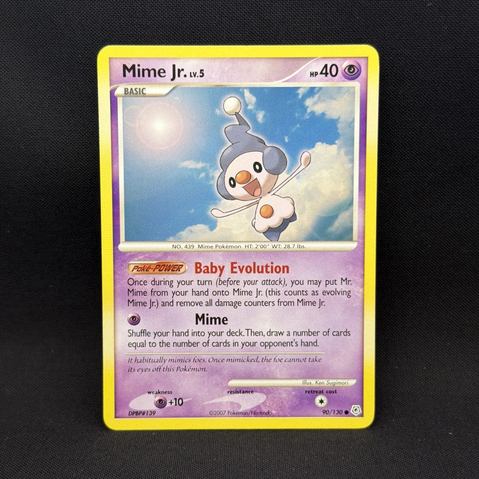 2007 Mime Jr. 90/130 Pokemon Diamond and Pearl Regular Near Mint