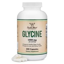 Double Wood Supplements Glycin - 1.000 mg (300 Kapseln) EXP 08/27