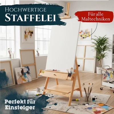 ARTINA Atelierstaffelei Staffelei Standstaffelei Holzstaffelei Buchenholz Malstaffelei