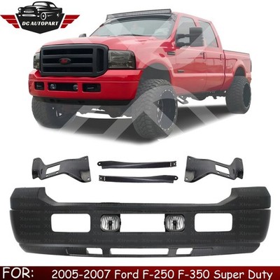 Front Bumper Primed & Brackets Kit For 2005-2007 Ford F-250 F-350 Super Duty