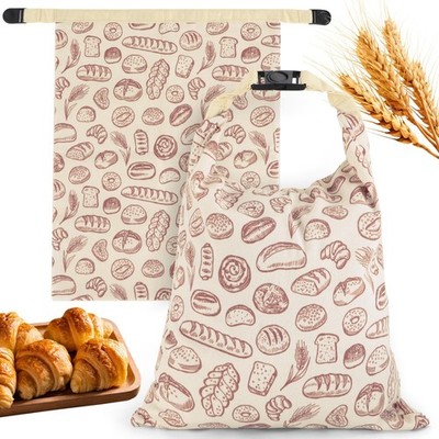 2 PACK Beeswax Sourdough Bread Bags for Homemade Bread, Reusable Co... Fast Ship