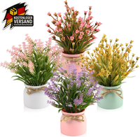 4 StüCk KüNstliche Blumen Im Topf Kunstblumen Klein Plastikblumen FüR DraußEn Mi