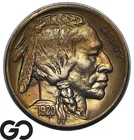 1920-D Buffalo Nickel Choice AU++/Unc, Beautiful Color, Tougher Date