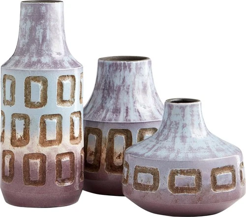 Rustic Bako Ceramic Vase with Reactive Blue Glaze - Picture 3 of 7