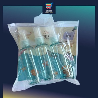 3PCS 60ml Travel Spray Bottle Plastic Transparent Perfume Empty Atomizer