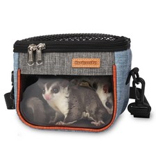 Sugar Glider Carrier Bag, Transparent Breathable Travel Bag for Hamster, Geck...