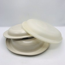 3 Piece Set Tupperware Vtg Microwave 1 Qt Rou...