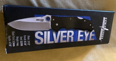 Cold Steel Silver Eye Lockback Pocket Knife Carbon Fiber Triad Lock 62QCFB 