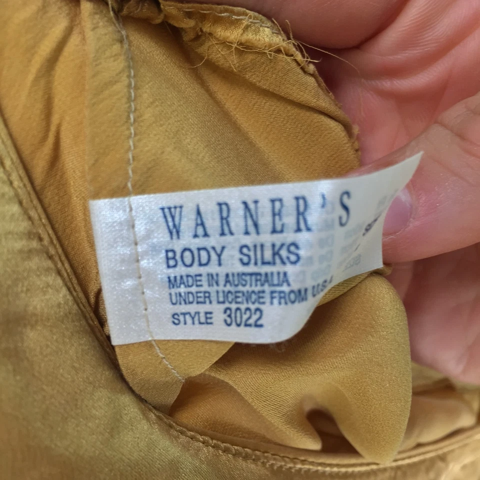 Camiseta sin mangas Warners mujer seda cami talla 8 dorado sin mangas satinado 124831 Foto 3 de 4