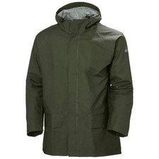 NEW Helly Hansen Mandal Rain Jacket Mens L Army Green Waterproof Gorpcore NWT