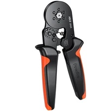 Ferrule Crimping Tool, Preciva Hexagonal Sawtooth Self-Adjustable Ratchet Wir...