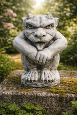 Steinfigur Gargoyle Frostfest Garten Deko Steinguss Gargoyle groß gross