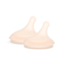 Zero.Zero Dense Flow Asymmetrical Silicone Nipple 2 Pack 6m Fair Baby