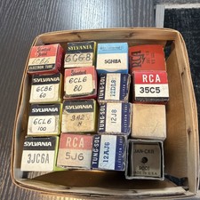NOS Tubes Sylvania Standard RCA Tung-sol Us Army Lot of 16