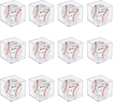 12Pack Baseball Display Case Acrylic Cube - UV Protected Acrylic Baseball Holder