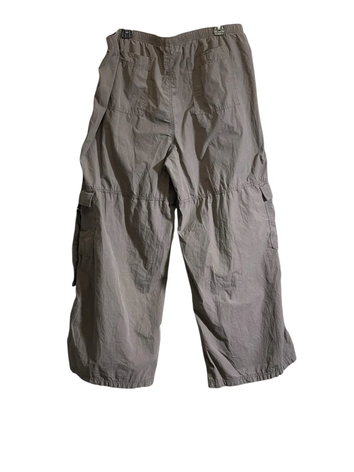 Wild Fable женщин высоты широкая нога расслабленный грузовой брюки мешковатые серый размер XXL - Изображение 2 из 4