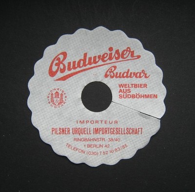 BUDWEISER PILSDECKCHEN Bierdeckel Coaster Beer Bier Tschechien NEU SELTEN V3