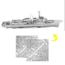 New Metal Simulation 1:650 Arleigh Burke Class Destroyer 3D DIY Model Puzzle