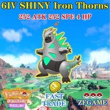 POKEMON 6IV SHINY Iron Thorns EVS SCARLET and VIOLET Online delivery