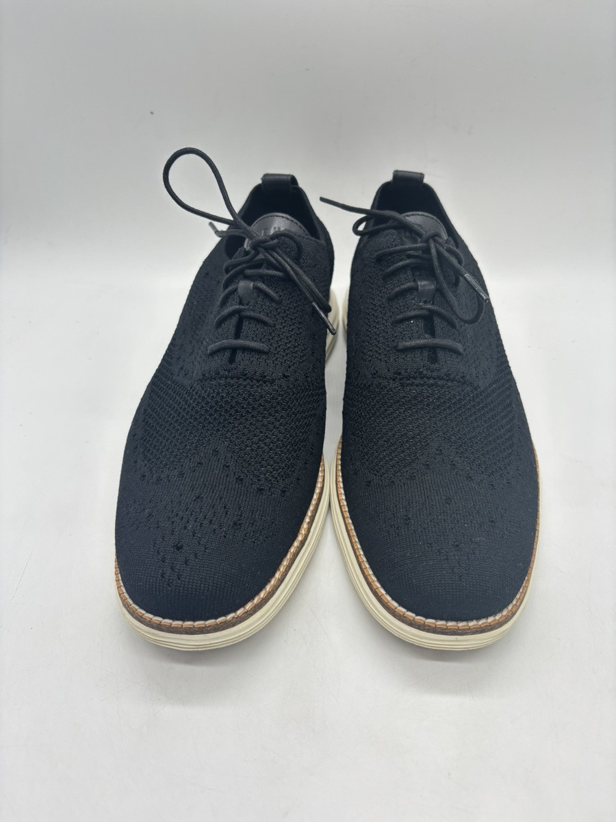 Cole Haan Men Original Grand Knit Wingtip II Black/Ivory
