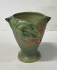 Vintage Roseville Pottery Green Bushberry Vase 28-4 …4” Tall