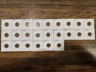 Complete 1950s Wheat Cent Set 25 Coins 1950-1958 P D S Penny Collection Lot