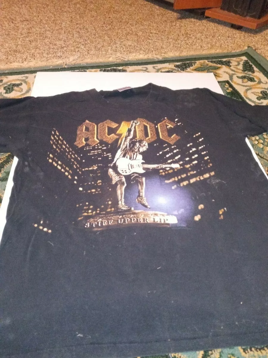 Vintage AC/DC Stiff Upper Lip official tour t-Shirt Size Large