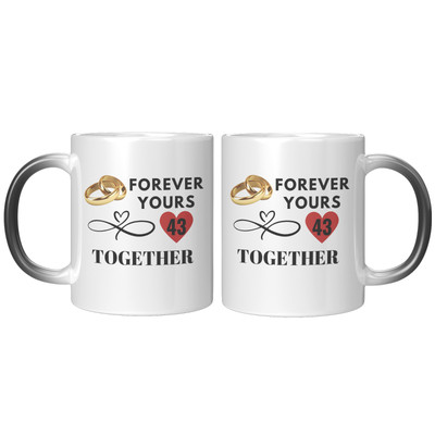 Forever Yours 43 Years Together Magic Mug Anniversary Gift