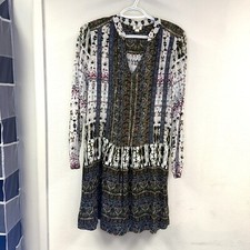 Anthropologie TINY long sleeve shift Tunic dress, natural colors, size small