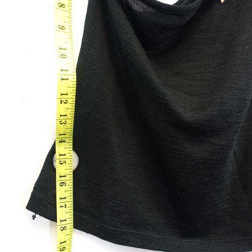 Sopran Top Damen Größe Large Strick eine Schulter schwarz asymmetrisch Stretch Y2K - Bild 4 von 11