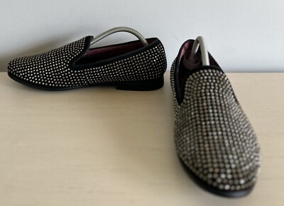 Steven Madden Caviarr Black Loafers SIZE 10.5 US Caviarr Crystal Embellishment Slip-On Loafers - Mens Large  main image 4