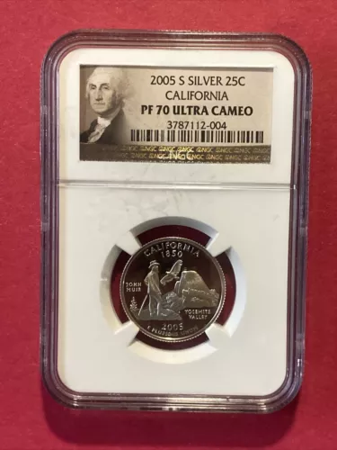 2005 S SILVER PROOF CALIFORNIA STATE QUARTER NGC PF 70 ULTRA CAMEO