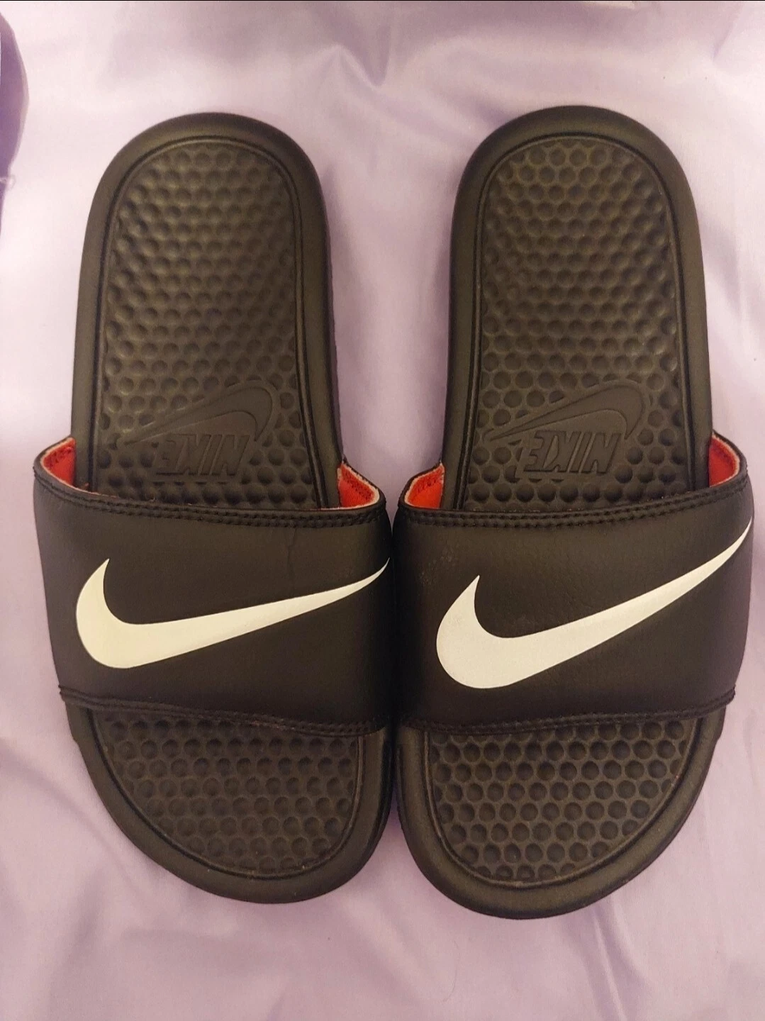 *NUOVO* Sandali sportivi Nike Kawa scarpe infradito bianche e nere taglia:4